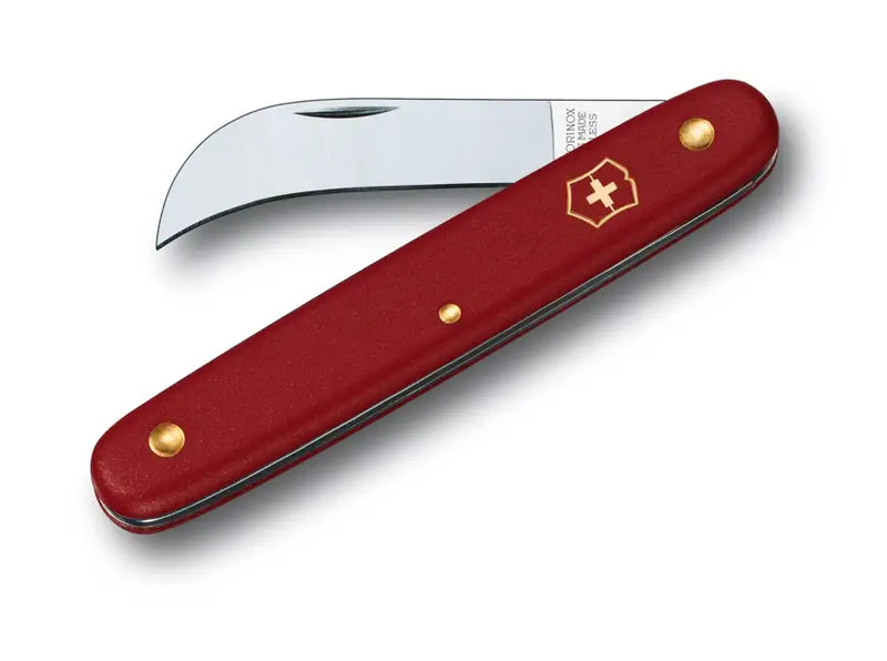 Load image into Gallery viewer, Swiss Army Floral Knife, 4&quot; Curved, Red (3.9060)
