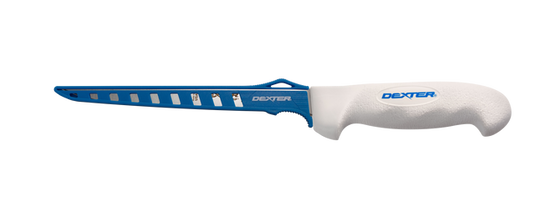 Dexter Outdoors® SofGrip™ 7" Flexible Fillet Knife with Edge Guard, White (24901)