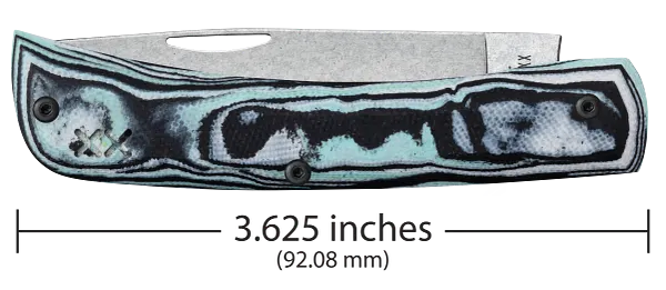 Load image into Gallery viewer, Case Crossroads Seafoam Green Burl G10 Sod Buster® Jr XR with Pocket Clip, S35VN (66384)
