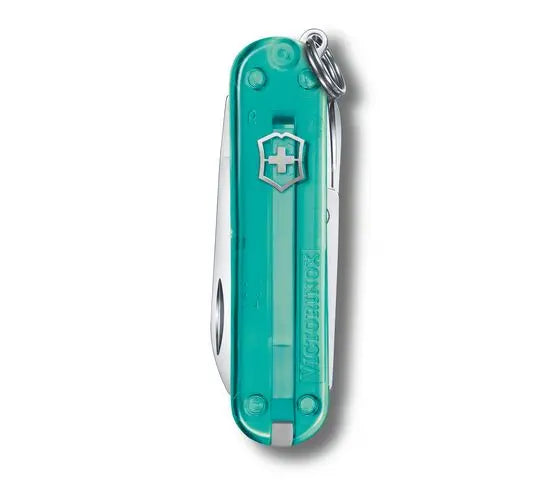 Load image into Gallery viewer, Swiss Army Classic SD Knife Transparent Tropical Surf (0.6223.T24G)
