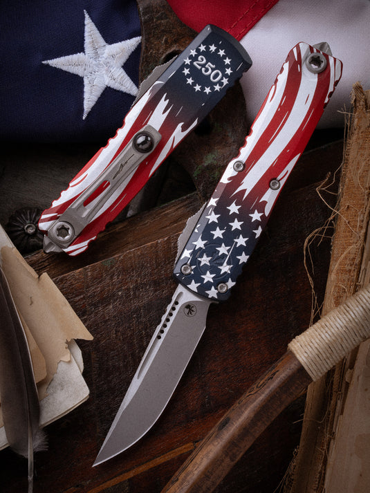 Microtech® UTX-85® S/E Gen IV OTF Apocalyptic® Standard 4th of July 250 (12314-10APS-4J250)