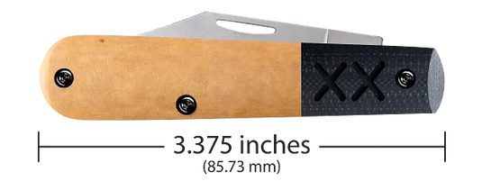 Case Crossroads™ Smooth Maple Valley Richlite w/ Black G10 XR Barlow (53160)