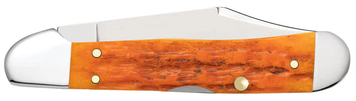 Load image into Gallery viewer, Case Persimmon Orange Bone Peach Seed Jig Mini CopperLock (26563)
