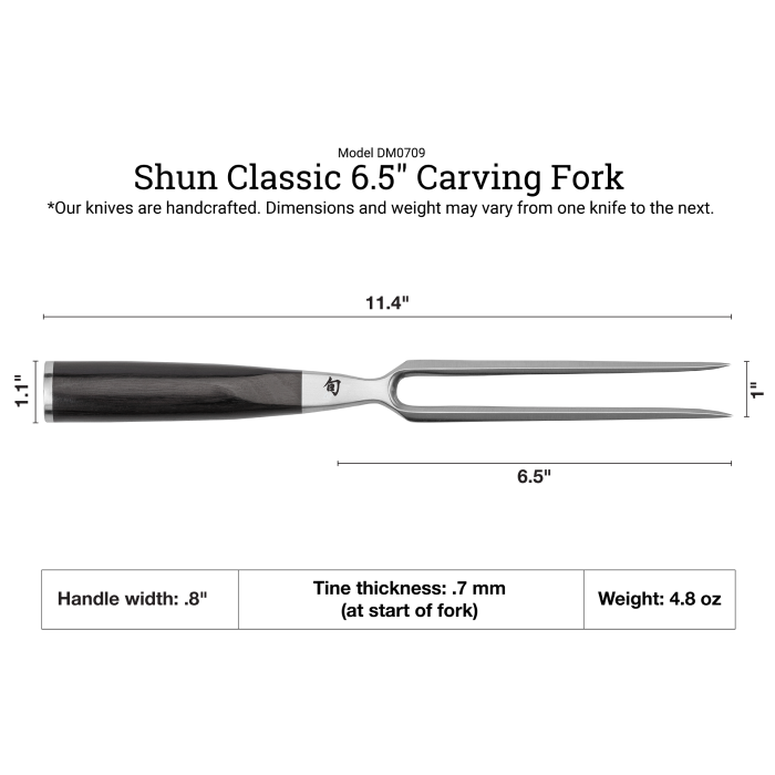 Cargue la imagen en el visor de la galería, Shun Classic Carving Fork 6.5&quot; (DM0709)
