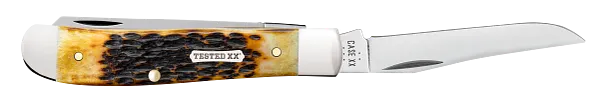 Load image into Gallery viewer, Case Burnt Amber Bone Rogers Jig Mini Trapper, Carbon Steel (51391)

