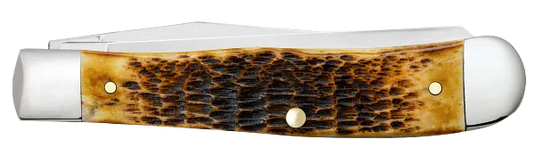 Case Burnt Amber Bone Rogers Jig Trapper, Carbon Steel (51390)