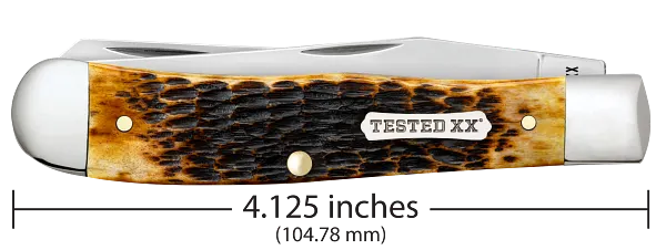 Load image into Gallery viewer, Case Burnt Amber Bone Rogers Jig Trapper, Carbon Steel (51390)
