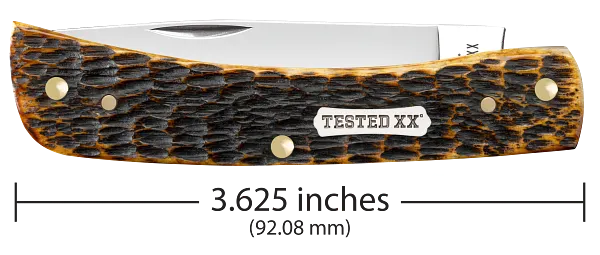 Load image into Gallery viewer, Case Burnt Amber Bone Rogers Jig Sod Buster Jr, Carbon Steel (51394)
