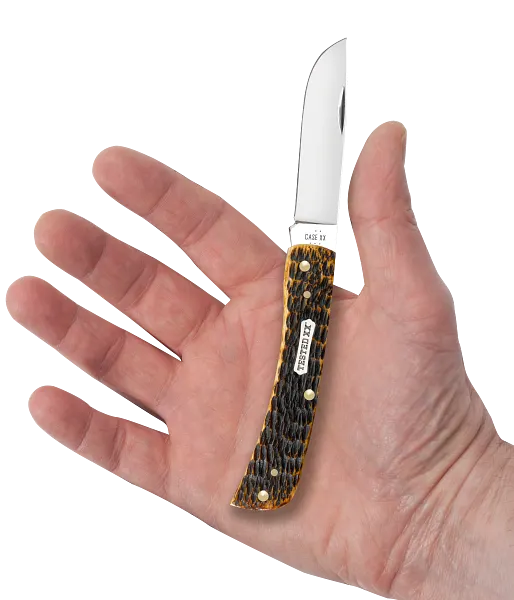 Load image into Gallery viewer, Case Burnt Amber Bone Rogers Jig Sod Buster Jr, Carbon Steel (51394)
