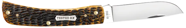 Load image into Gallery viewer, Case Burnt Amber Bone Rogers Jig Sod Buster Jr, Carbon Steel (51394)
