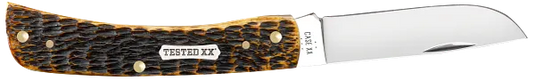 Case Burnt Amber Bone Rogers Jig Sod Buster Jr, Carbon Steel (51394)