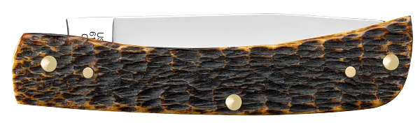 Load image into Gallery viewer, Case Burnt Amber Bone Rogers Jig Sod Buster Jr, Carbon Steel (51394)
