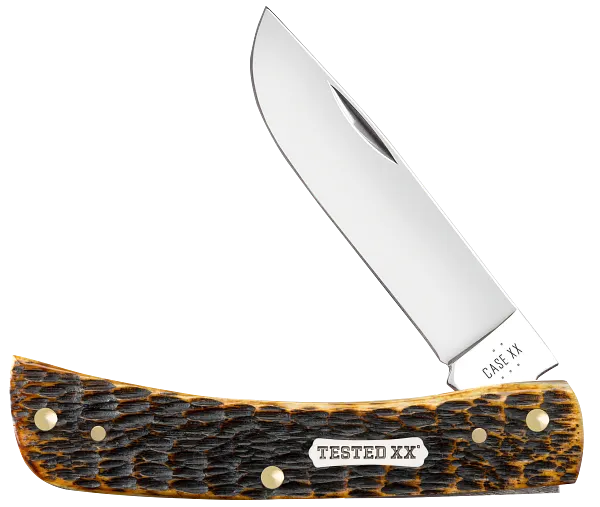 Load image into Gallery viewer, Case Burnt Amber Bone Rogers Jig Sod Buster Jr, Carbon Steel (51394)
