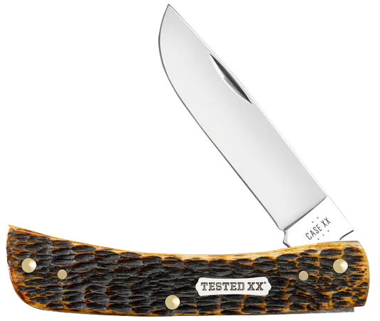 Case Burnt Amber Bone Rogers Jig Sod Buster Jr, Carbon Steel (51394)