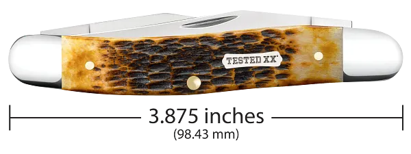 Load image into Gallery viewer, Case Burnt Amber Bone Rogers Jig Muskrat, Carbon Steel (51395)
