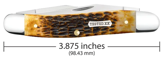 Case Burnt Amber Bone Rogers Jig Muskrat, Carbon Steel (51395)