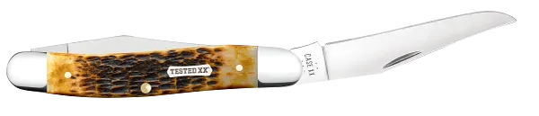 Load image into Gallery viewer, Case Burnt Amber Bone Rogers Jig Muskrat, Carbon Steel (51395)
