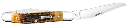 Case Burnt Amber Bone Rogers Jig Muskrat, Carbon Steel (51395)