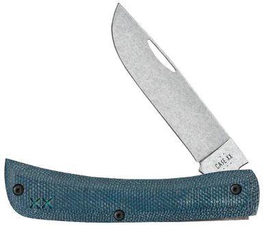 Case Crossroads Blue Denim Canvas Laminate w/ White G10 XR Sod Buster® Jr S35VN (10808)