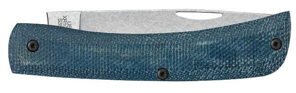 Load image into Gallery viewer, Case Crossroads Blue Denim Canvas Laminate w/ White G10 XR Sod Buster® Jr S35VN (10808)
