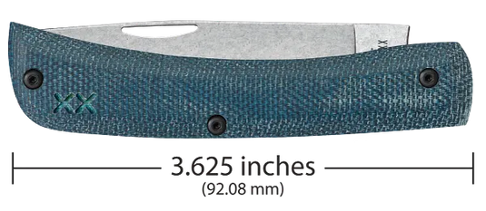 Case Crossroads Blue Denim Canvas Laminate w/ White G10 XR Sod Buster® Jr S35VN (10808)