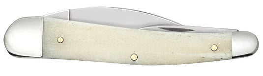Case Smooth Natural Bone Seahorse Whittler, U.S. Flag Bursting through Handle (10844)