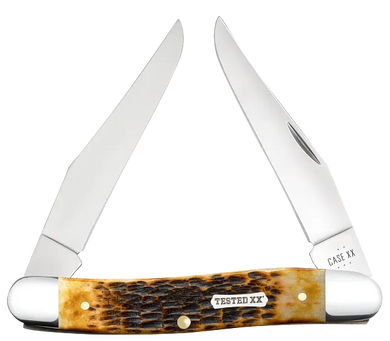 Case Burnt Amber Bone Rogers Jig Muskrat, Carbon Steel (51395)