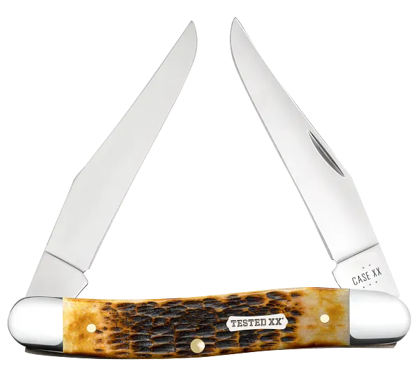 Load image into Gallery viewer, Case Burnt Amber Bone Rogers Jig Muskrat, Carbon Steel (51395)
