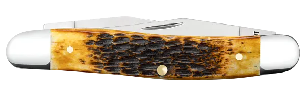 Load image into Gallery viewer, Case Burnt Amber Bone Rogers Jig Muskrat, Carbon Steel (51395)
