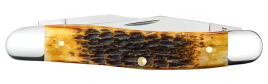Case Burnt Amber Bone Rogers Jig Muskrat, Carbon Steel (51395)