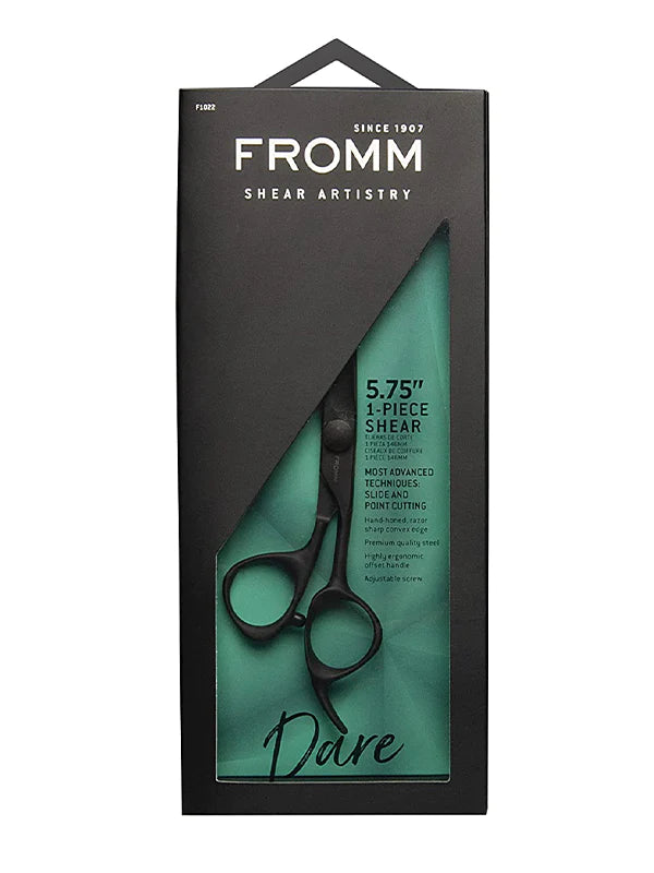 Load image into Gallery viewer, Fromm Dare 5.75&quot; 1 Piece Hair Cutting Shear, Matte Black (F1022)
