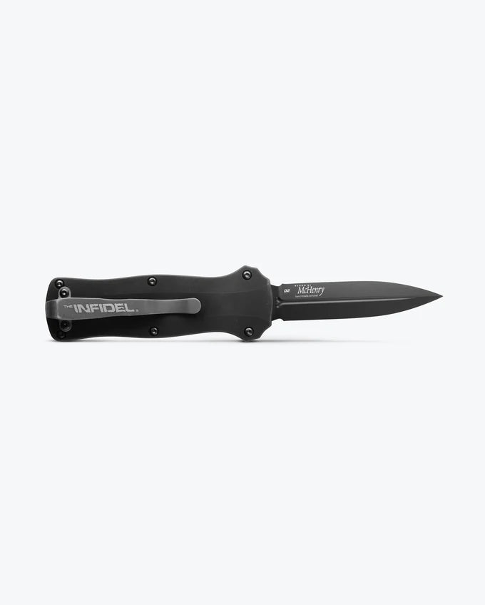 Load image into Gallery viewer, Benchmade Mini Infidel® OTF Auto, Black Aluminum, D2 (3350BK)
