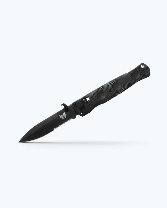 Benchmade Mini SOCP® Folder AXIS Lock Black G10 Serrated S30V (393SBK) - COMING SOON!