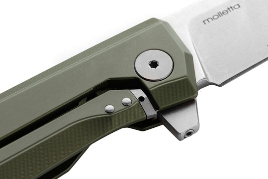 lionSTEEL® Myto Aluminum, M390 Stonewashed, Green (MT01AGS)