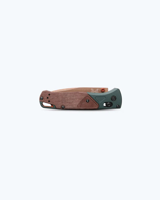 Benchmade Bugout® AXIS® Lock Taiga Green Aluminum / Brown Canvas Micarta, S90V (535FE-2602)