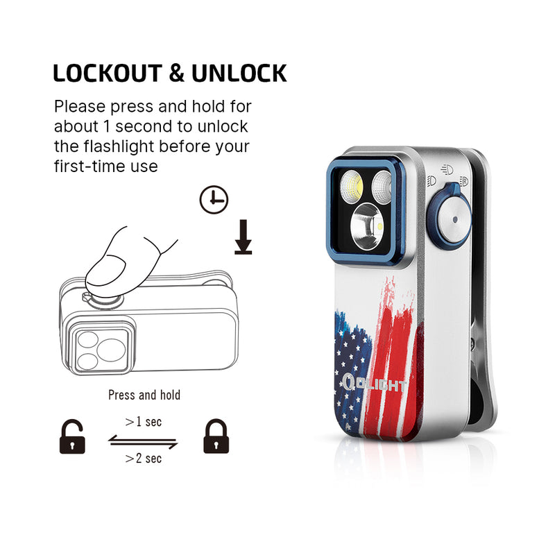 Cargue la imagen en el visor de la galería, Olight Oclip Pro Clip-On Flashlight, Stars &amp; Stripes Edition
