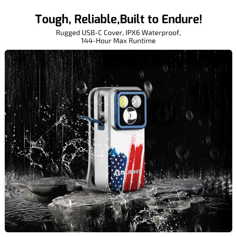 Cargue la imagen en el visor de la galería, Olight Oclip Pro Clip-On Flashlight, Stars &amp; Stripes Edition
