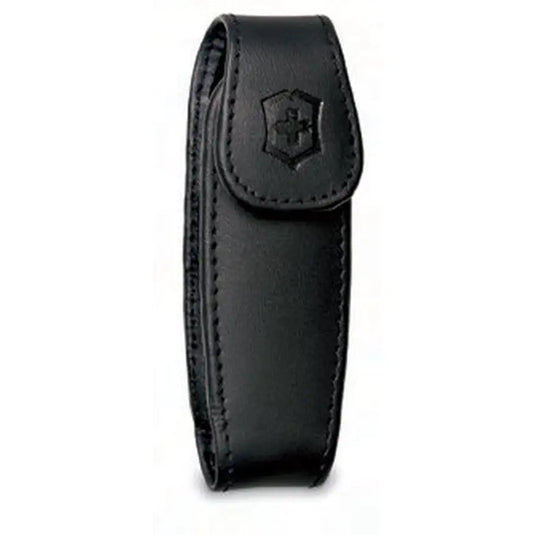 Swiss Army Knife Clip Pouch, Medium Black Leather (4.1099.22)