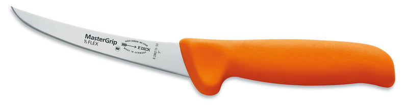 Cargue la imagen en el visor de la galería, F. Dick 5&quot; Mastergrip Boning Knife Curved Semi-Flexible Orange (8288213-53)
