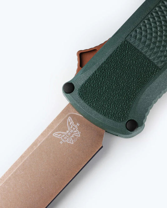 Benchmade Shootout® OTF Auto, Taiga Green Grivory®, Z-Wear® (5371FE-2601)