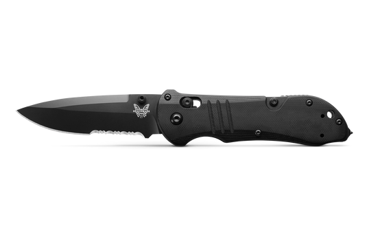Benchmade Triage® AXIS Lock Black G10 Drop-Point Serrated (917SBK)