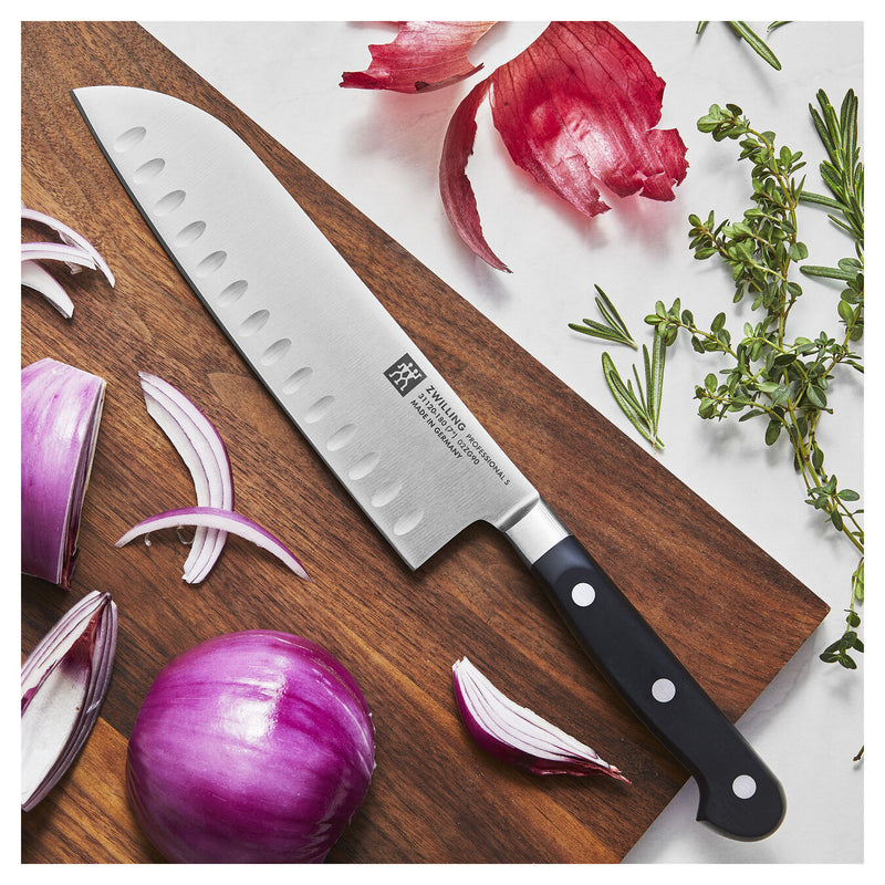 Load image into Gallery viewer, Zwilling Professional S 7&quot; Hollow Edge Santoku (31120-183)
