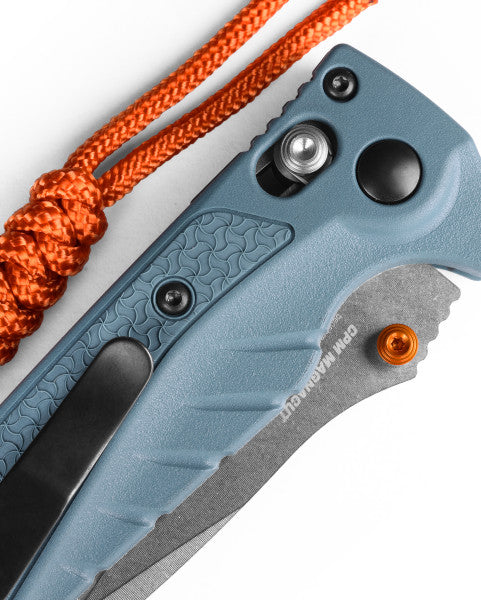 Load image into Gallery viewer, Benchmade Mini Adira™ AXIS® Lock MagnaCut Depth Blue Grivory® (18065)
