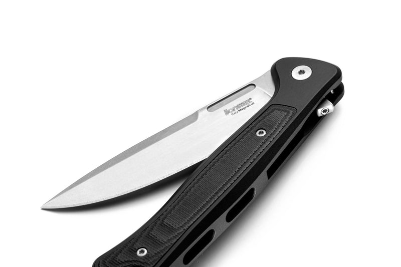 Load image into Gallery viewer, lionSTEEL® Skinny Aluminum - Black / Stonewashed, MagnaCut (SK01ABS)
