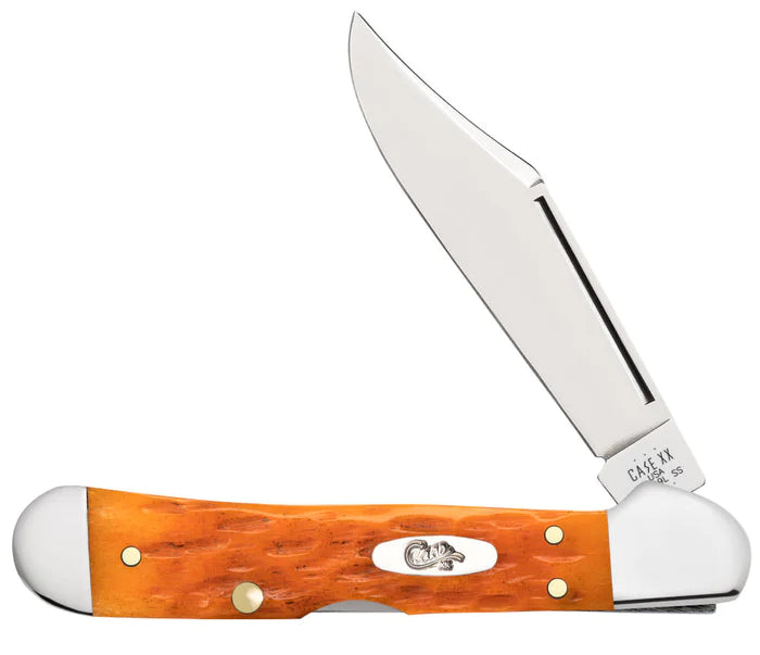 Load image into Gallery viewer, Case Persimmon Orange Bone Peach Seed Jig Mini CopperLock (26563)
