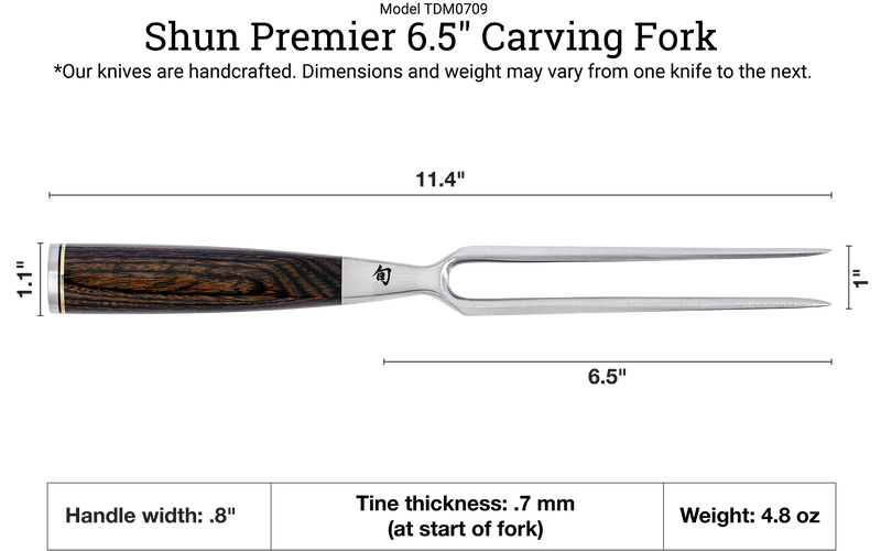 Cargue la imagen en el visor de la galería, Shun Premier Carving Fork 6.5&quot; (TDM0709)
