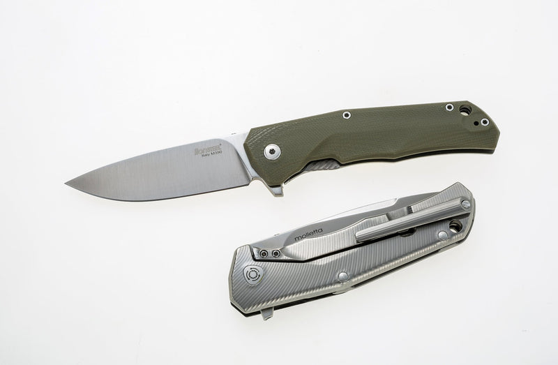Load image into Gallery viewer, lionSTEEL® T.R.E. G10, M390 Stonewashed, Green (TREGGR)
