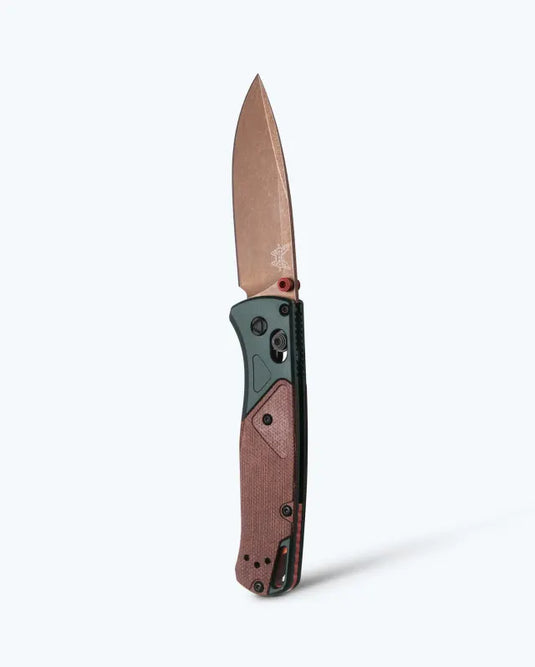 Benchmade Bugout® AXIS® Lock Taiga Green Aluminum / Brown Canvas Micarta, S90V (535FE-2602) - COMING SOON!