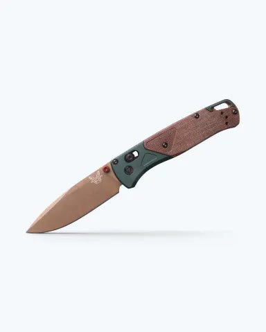 Benchmade Bugout® AXIS® Lock Taiga Green Aluminum / Brown Canvas Micarta, S90V (535FE-2602) - COMING SOON!