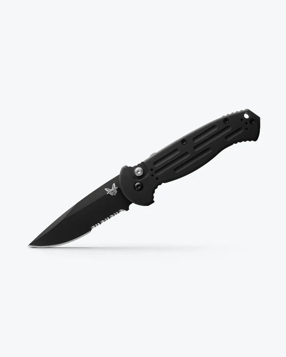 Cargue la imagen en el visor de la galería, Benchmade AFO II Auto, Black Aluminum, 154CM Serrated (9051SBK)
